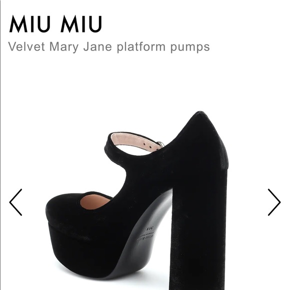 MIU MIU Velvet Platform Mary Janes - brand new!! - Picture 4 of 8